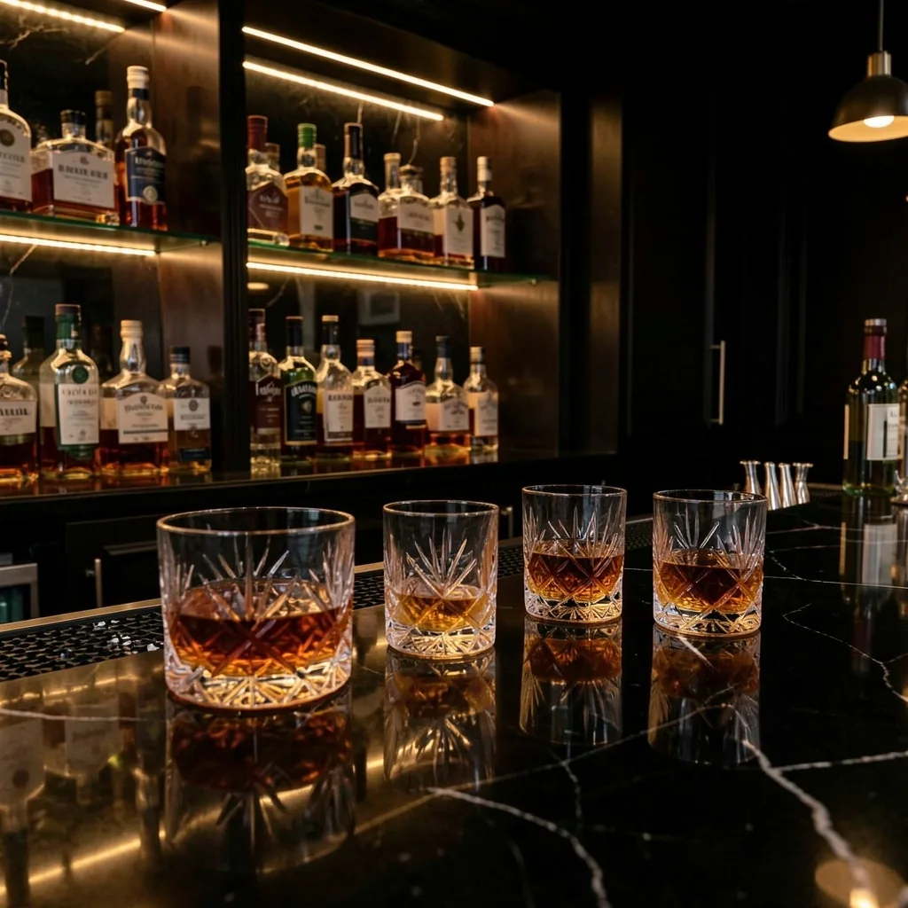 Elegancki bar klubowy z trunkami i przekąskami
