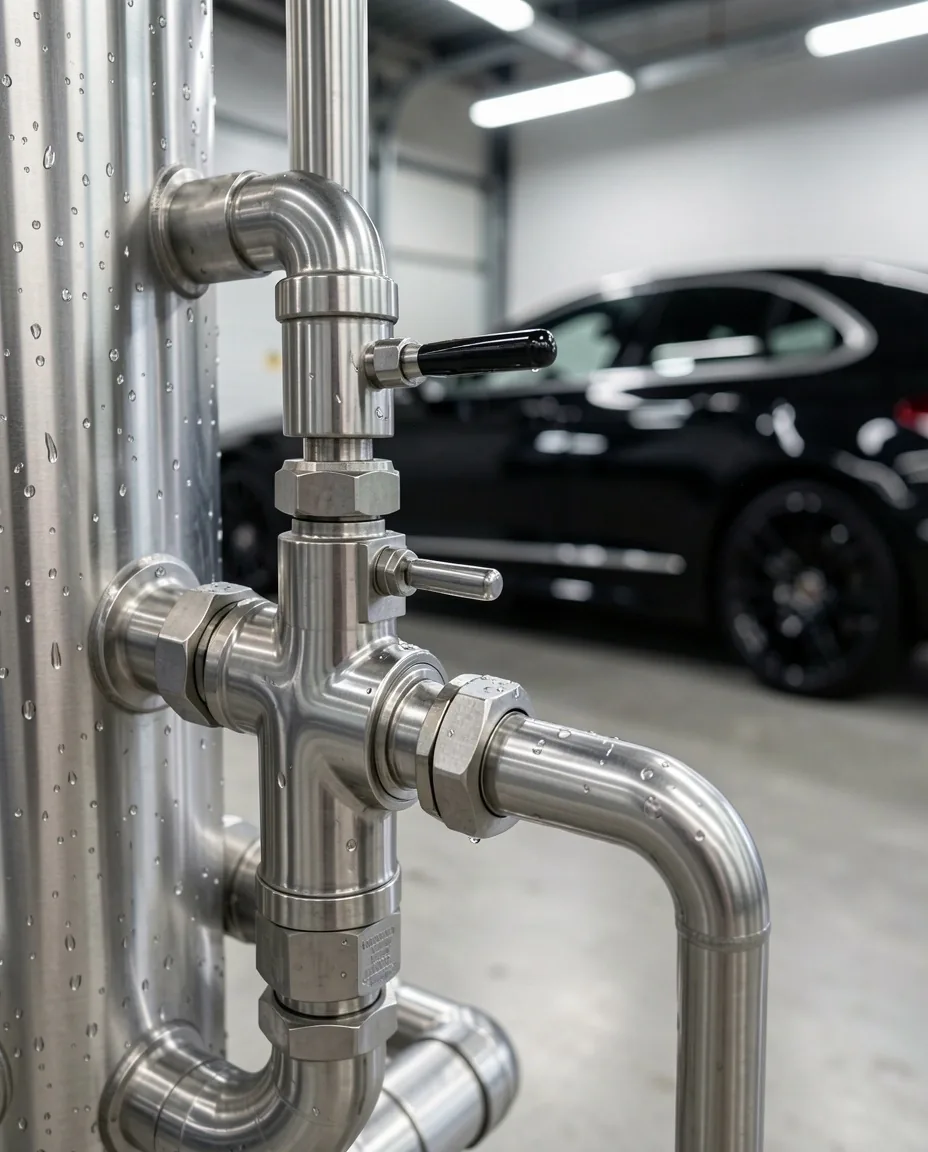 System odzyskiwania wody w studiu detailingu