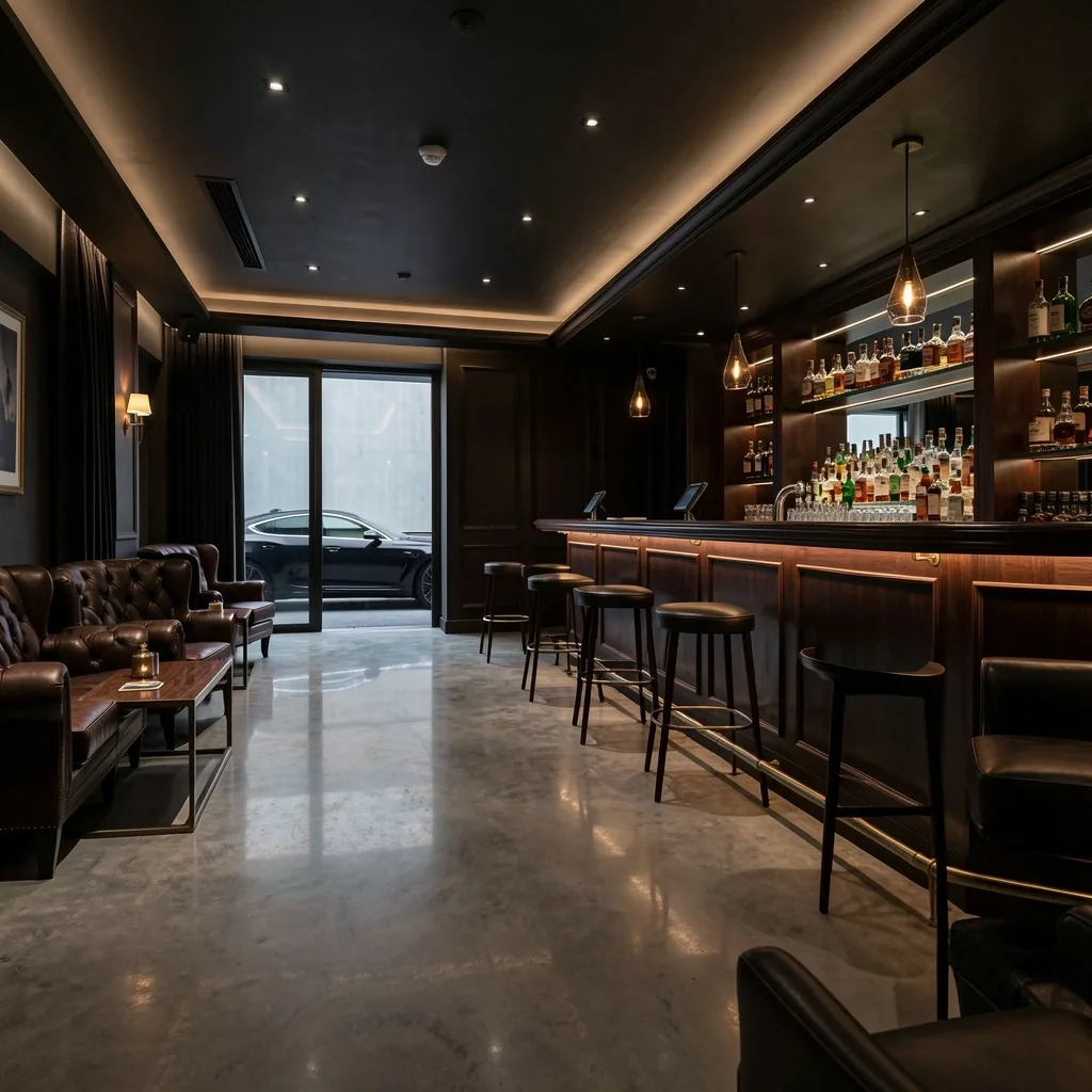 Wnętrze strefy lounge klubu